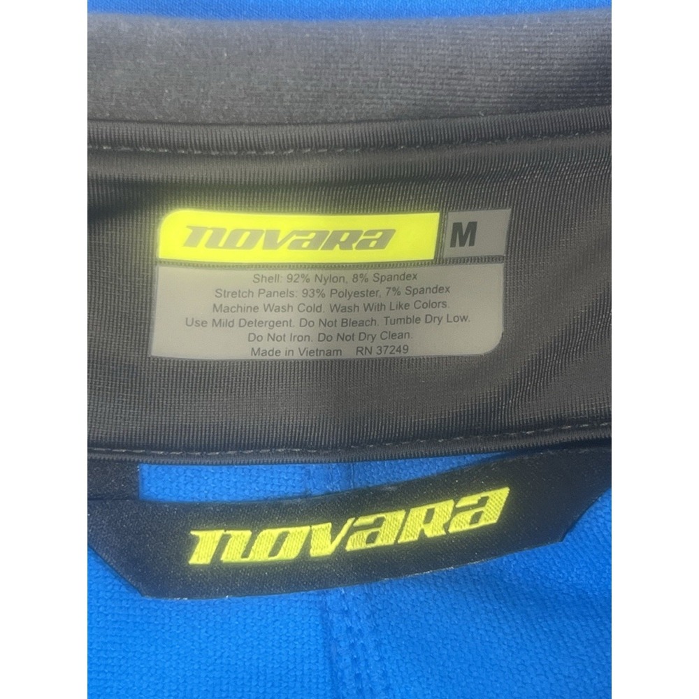 Novara Cycling Jacket Mens Blue Reflective Full Zip Performance Riding - Picture 2 of 16